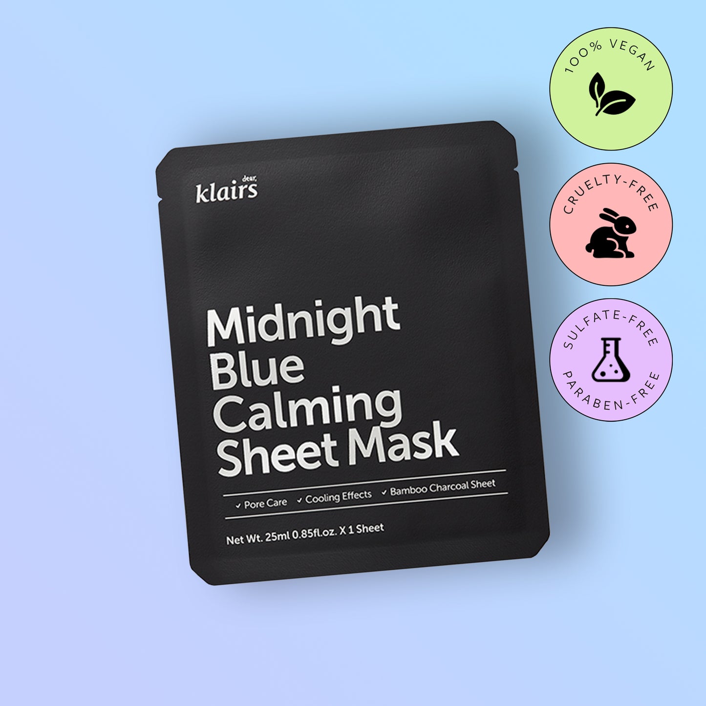 Masca faciala Dear,Klairs Midnight Blue Calming Sheet Mask 25ml